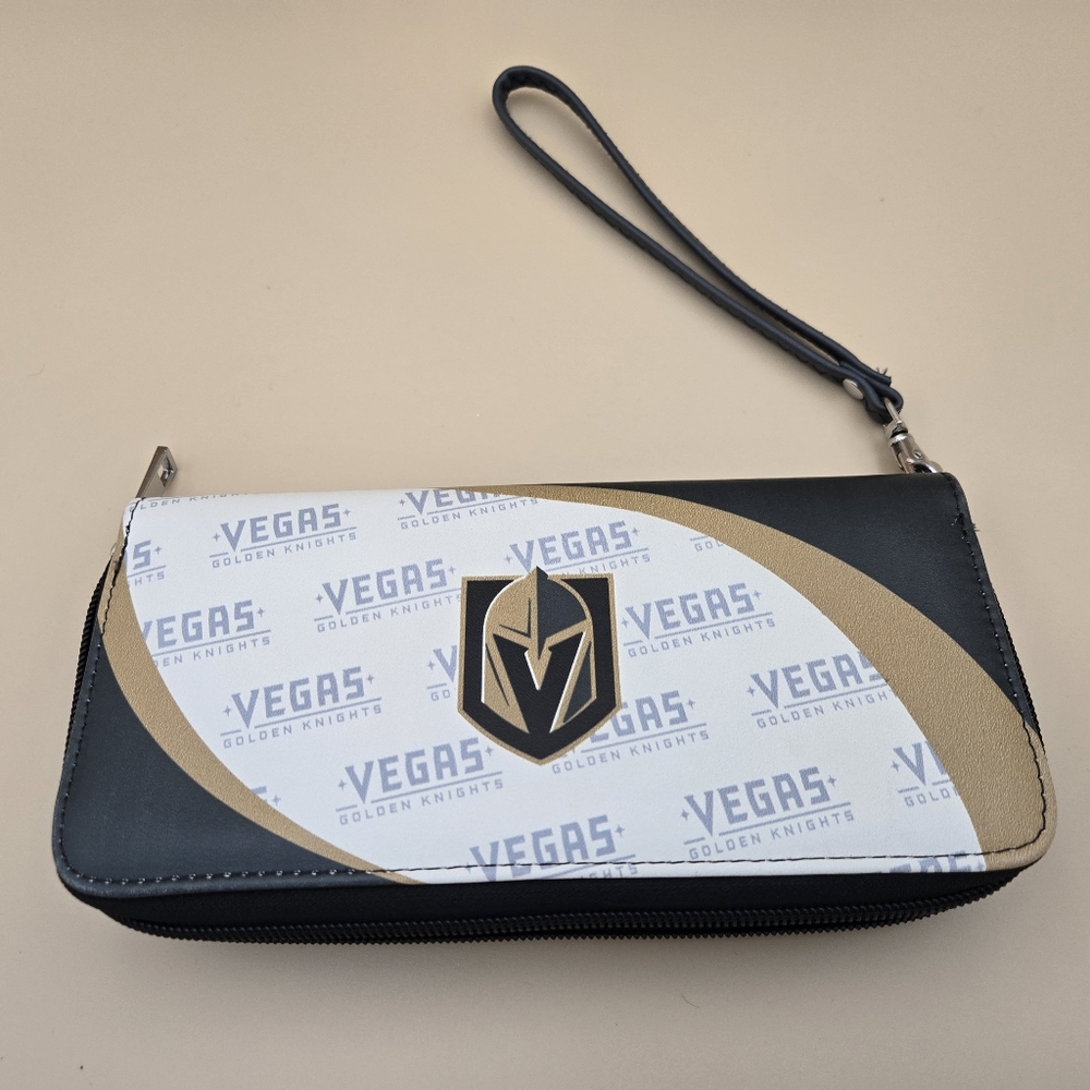 NHL Vegas Golden Knights Wristlet - Black, White, Gold